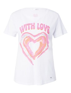 Key Largo Тениска 'FLOYD' оранжево / розово / сребърно / бяло