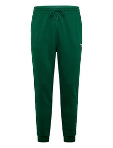 Reebok Спортен панталон 'IDENTITY' тъмнозелено / бяло