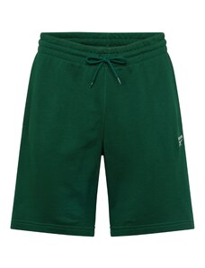 Reebok Спортен панталон тъмнозелено / бяло