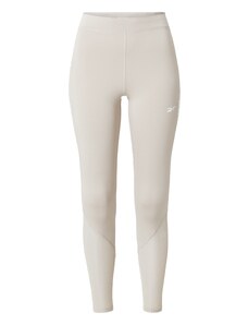 Reebok Спортен панталон сиво-бежово / бяло