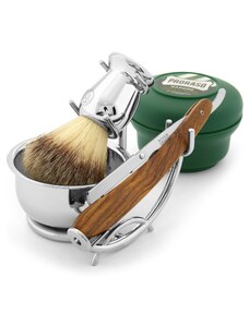 Trendhim Комплект за бръснене с бръснач от червен дъб със сменяеми ножчета