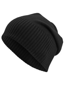 Fawler Черна тънка шапка от органичен памук Konrad Kite