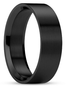 Lucleon Матиран черен стоманен пръстен