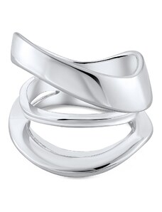 EdenBoutique Сребърен пръстен Elegant Silver Ribbon