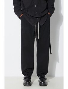 Памучен спортен панталон Rick Owens в черно с изчистен дизайн DU01D1370.RIG.09