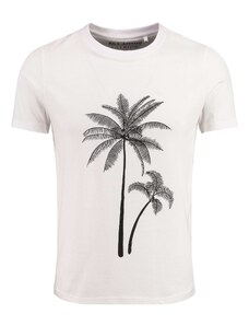 Key Largo Тениска 'MT OCEAN DRIVE' сиво / бяло