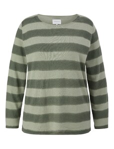 TRIANGLE Пуловер пастелно зелено / тъмнозелено