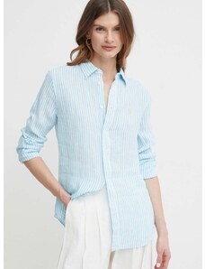 Ленена риза Polo Ralph Lauren със свободна кройка с класическа яка 211910644