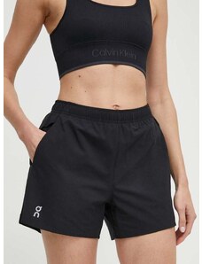 Къс панталон за бягане On-running Essential в черно с изчистен дизайн с висока талия
