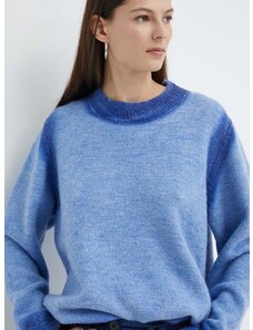 Пуловер с вълна Résumé AdinaRS дамски в синьо 20351114