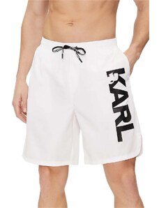 KARL LAGERFELD M Бански Karl Logo Long Boardshorts 241M2204 100 white
