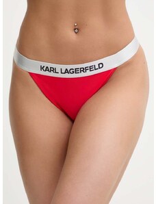 Долнище на бански Karl Lagerfeld в червено