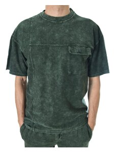 STREET STYLE Зелена Мъжка тениска варен памук овърсайз