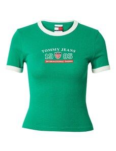 Tommy Jeans Тениска 'ARCHIVE GAMES' морскосиньо / зелено / червено / бяло