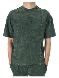 STREET STYLE Мъжка ефектна тениска варен памук в зелено