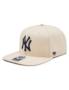 Шапка с козирка 47 Brand New York Yankees No Shot '47 CAPTAIN NSHOT17WBP Natural