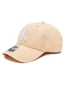 Шапка с козирка 47 Brand Mlb New York Yankees '47 Clean Up W/ No Loop Label B-NLRGW17GWS-AF Apricot