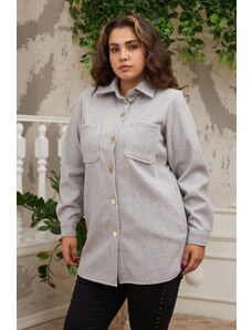RMG 9799 Grey Дамско горнище тип риза