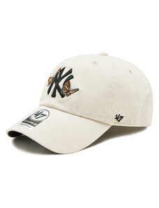 Шапка с козирка 47 Brand Mlb New York Yankees Icon Alt ’47 Clean Up B-ICACL17GWS-BN Bone