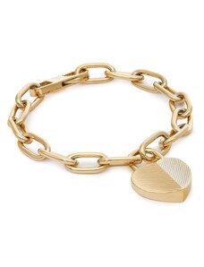 Гривна Fossil Harlow Linear Texture Heart JF04658710 Gold