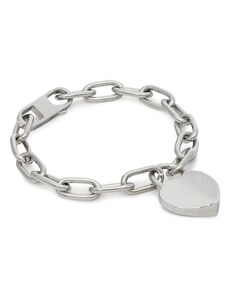 Гривна Fossil Harlow Linear Texture Heart JF04659040 Silver