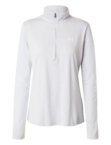 UNDER ARMOUR Спортен пуловер 'Tech Twist' светлосиво / бяло