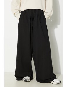 Памучен спортен панталон MM6 Maison Margiela в черно с изчистен дизайн S62KB0198