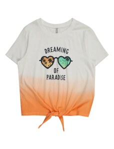 KIDS ONLY Тениска светлозелено / оранжево / черно / бяло