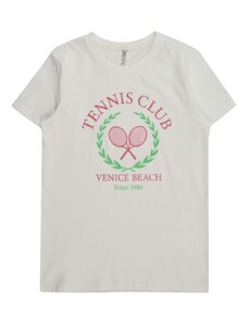 KIDS ONLY Тениска 'PALMA' лайм / розово / мръсно бяло