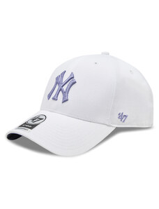 Шапка с козирка 47 Brand Mlb New York Yankees Enamel Twist Under '47 Mvp B-ENLSP17CTP-WH White