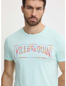 Памучна тениска Vilebrequin THOM в тюркоазено с принт THOAP349