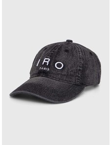 Памучна шапка с козирка IRO в сиво с апликация