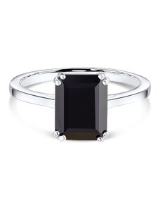 Сребърен пръстен Silver Rectangle Black Tourmaline Elegance