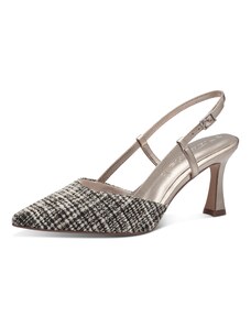 TAMARIS Дамски обувки на ток с отворена пета бронз / черно / бяло