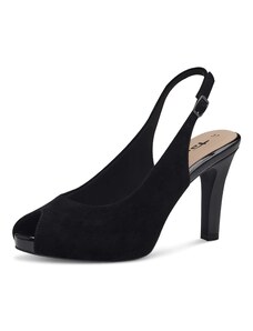 TAMARIS Дамски обувки на ток с отворена пета черно