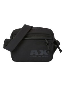 ARMANI EXCHANGE Чанта за през рамо тип преметка тъмносиво / черно