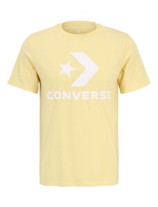 CONVERSE Тениска пастелно жълто / бяло