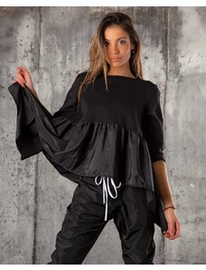 ExclusiveJeans Комбинирана блуза Chardonnay, Черен Цвят