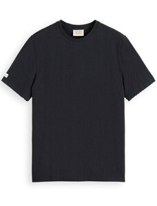 SCOTCH & SODA T-Shirt Cotton Linen 175657 SC0008 black