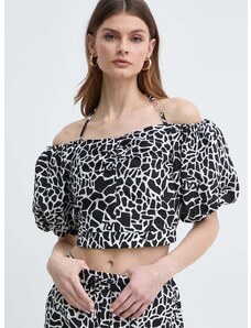 Ленена блуза Karl Lagerfeld с десен