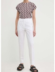 Панталон Marella в бяло с кройка тип цигара, висока талия 2413131032200