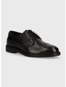 Кожени половинки обувки Gant Bidford в черно 28631465.G00