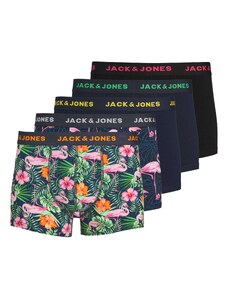 JACK & JONES Боксерки 'Pink Flamingo' нейви синьо / жълто / зелено / розово