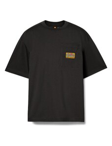 TIMBERLAND Тениска светлосиньо / златистожълто / корал / черно