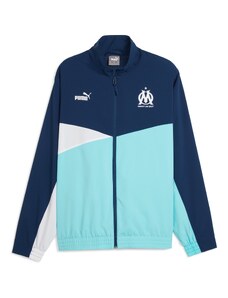 PUMA Яке за трениране 'Olympique de Marseille' лазурно синьо / тъмносиньо / бяло