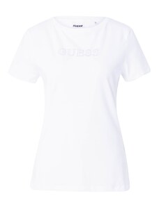 GUESS Тениска 'SKYLAR' прозрачно / бяло