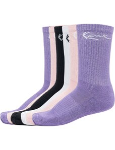 Karl Kani Къси чорапи лавандула / пастелно розово / черно / бяло