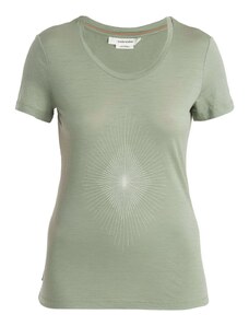 ICEBREAKER Тениска 'Tech Lite III' светлозелено / бяло