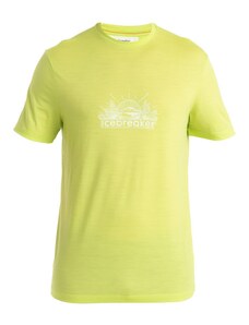 ICEBREAKER Функционална тениска 'Tech Lite III' неоново жълто / бяло