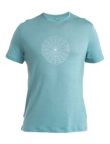 ICEBREAKER Функционална тениска 'Sphere III' светлосиньо / бяло